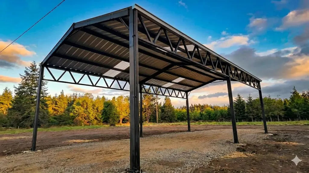 Construcción de galpón metálico en Temuco